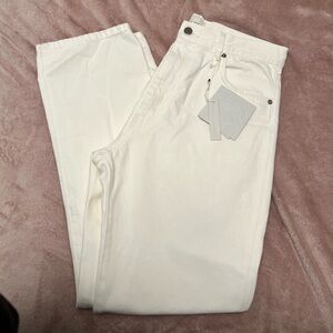 Loulou Studio White Wular Jeans